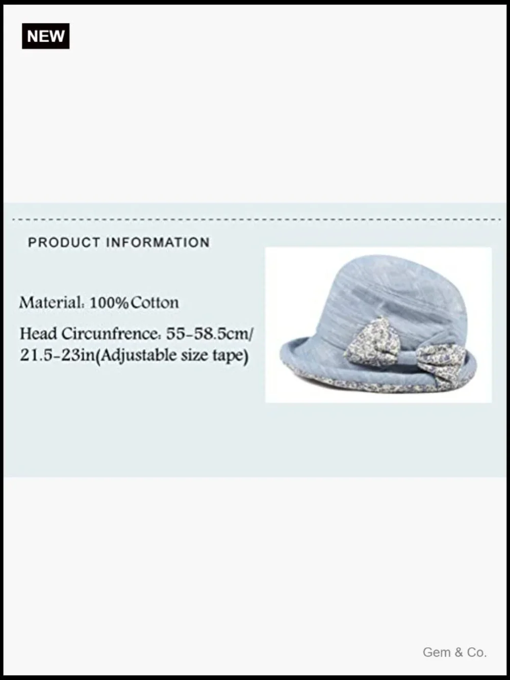 Foldable Bucket Hat with Rolled Brim and Bowknot UPF 50+ Sun Protection